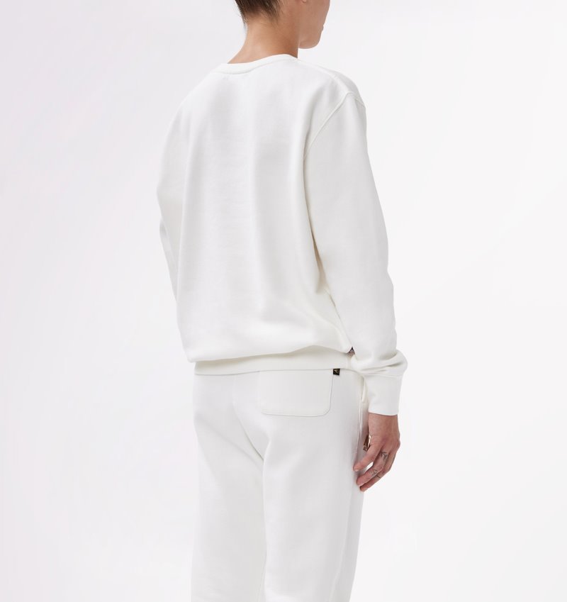 Autry Crew Neck Flag Sweatshirts Damen Weiß | JY47-3787W6