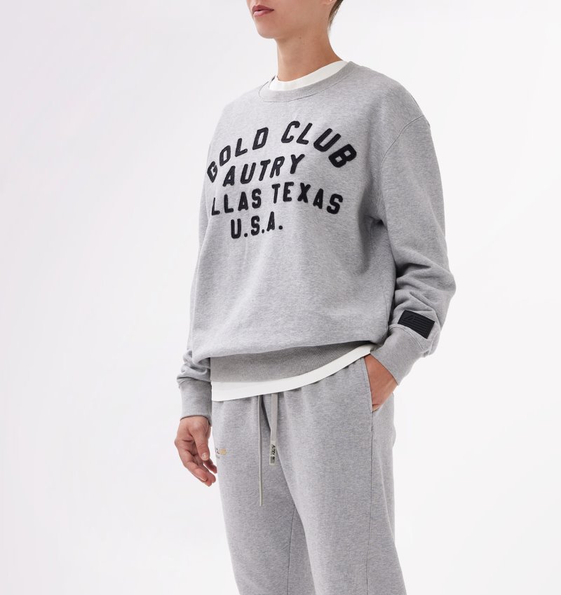Autry Dallas Crew Neck Sweatshirts Damen Grau | HX38-3618X6