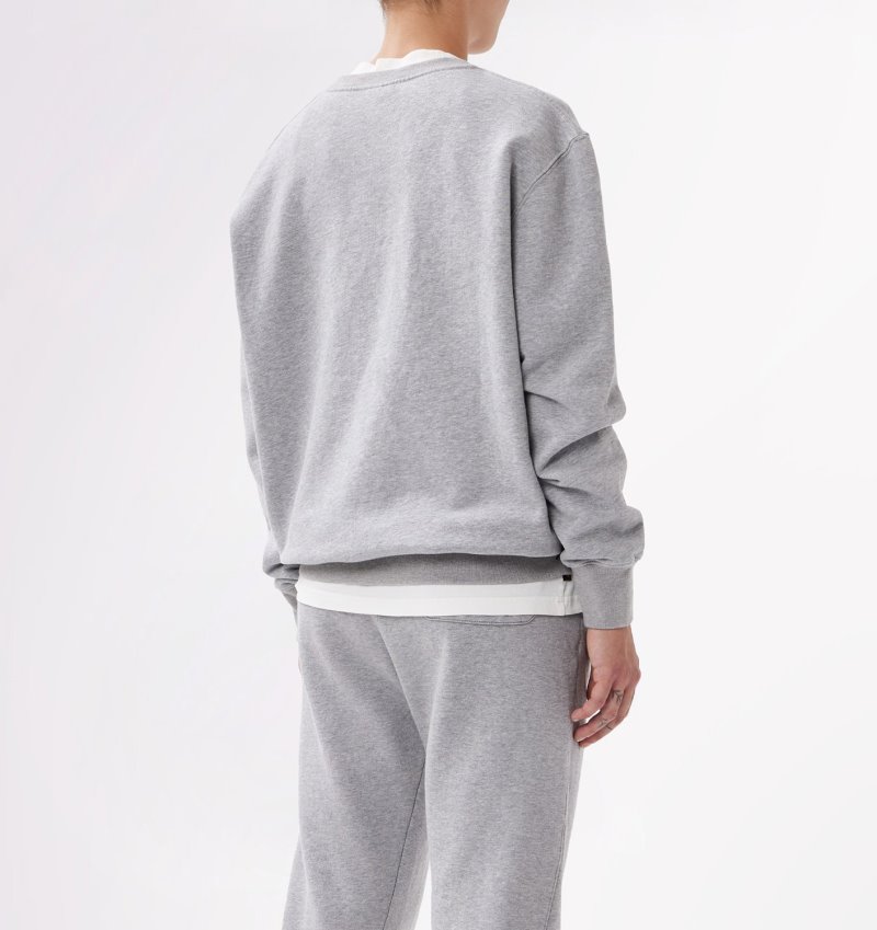 Autry Dallas Crew Neck Sweatshirts Damen Grau | HX38-3618X6
