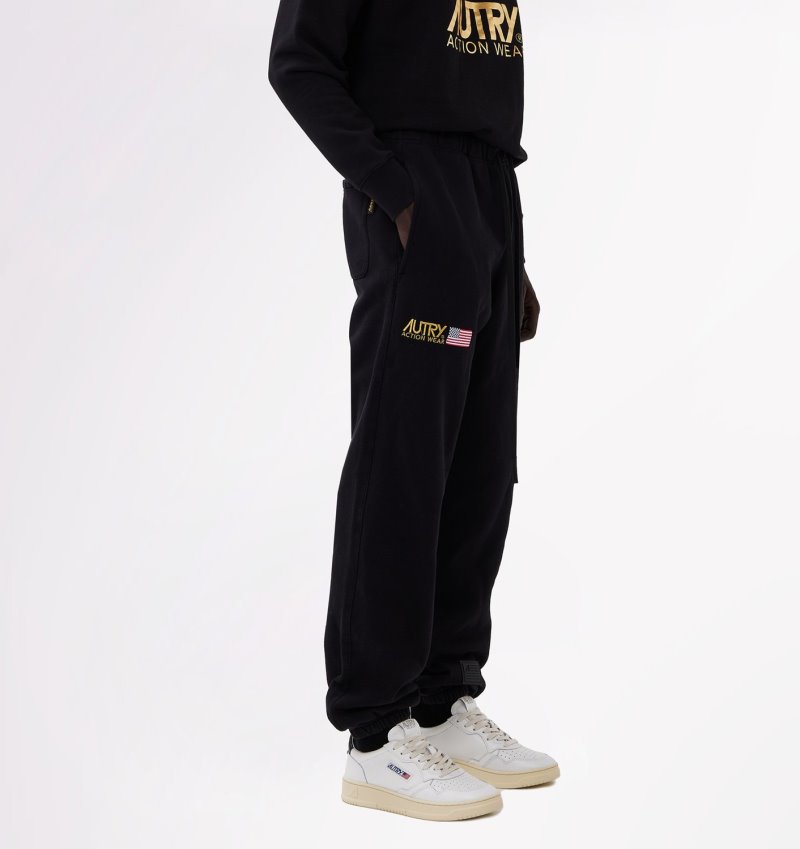 Autry Fleece Hose Herren Schwarz | HE05-1605K4
