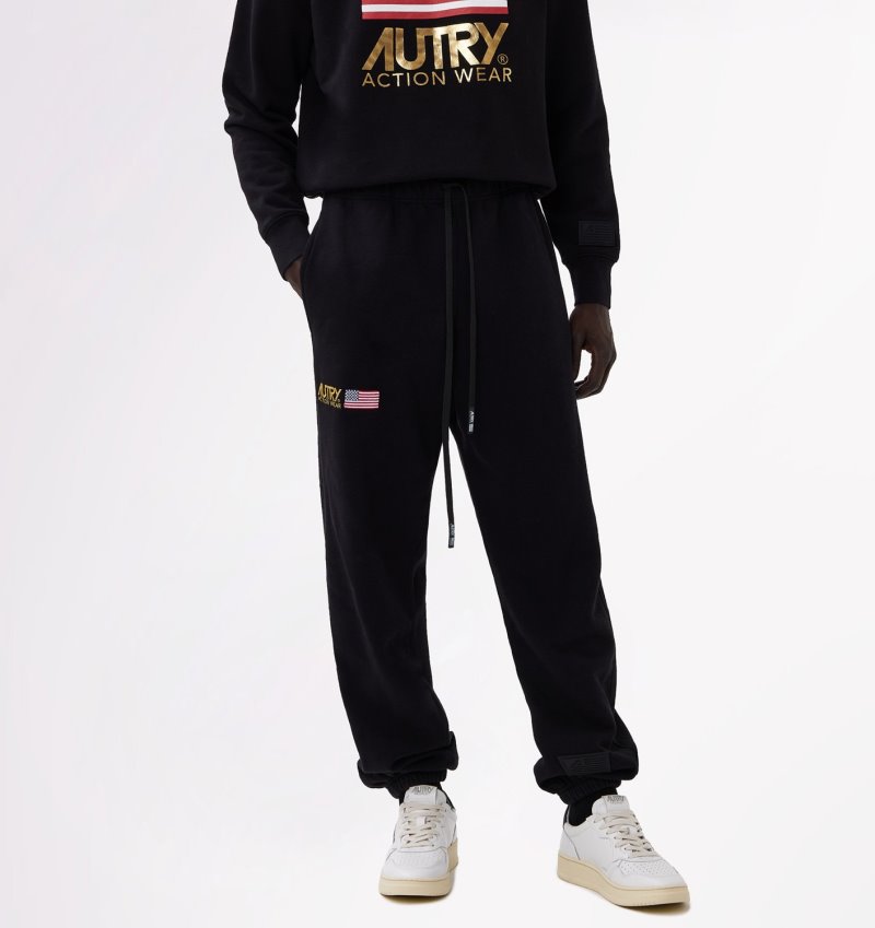 Autry Fleece Hose Herren Schwarz | HE05-1605K4