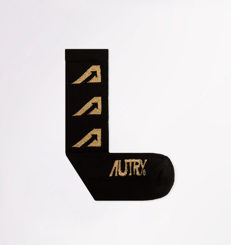 Autry Gold Club Socken Herren Schwarz | ZR54-4094P3