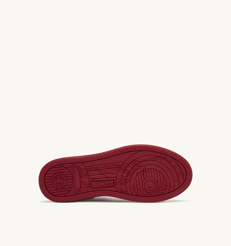 Autry Liberty High Sneaker Damen Weiß Rot | EJ11-4701R4