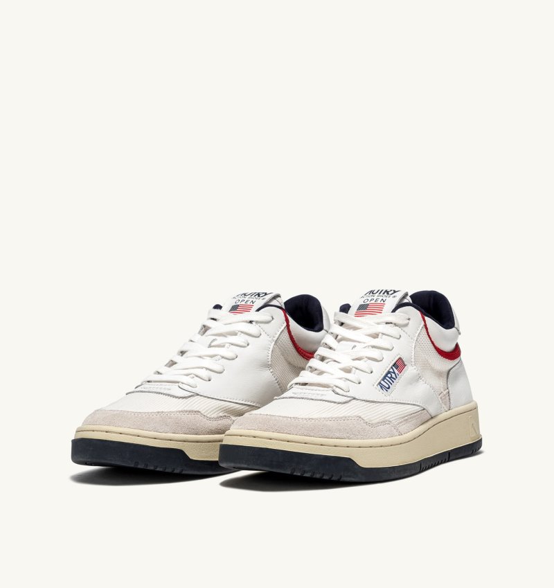 Autry Open Mid Sneaker Damen Weiß | NE34-2794L8