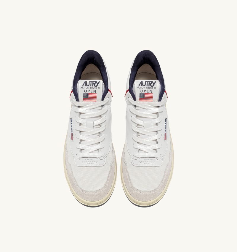 Autry Open Mid Sneaker Damen Weiß | NE34-2794L8