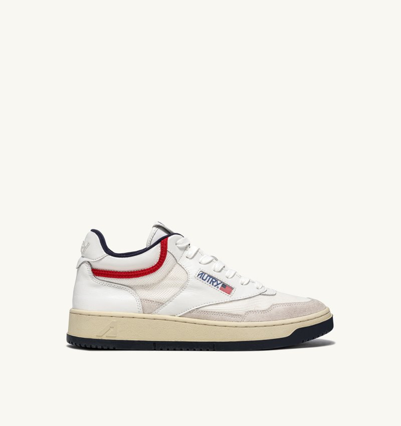 Autry Open Mid Sneaker Damen Weiß | NE34-2794L8