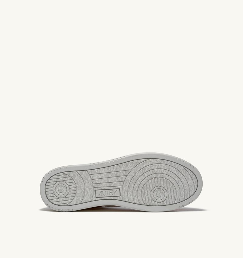 Autry Open Mid Sneaker Herren Weiß Orange | NX07-7027R4