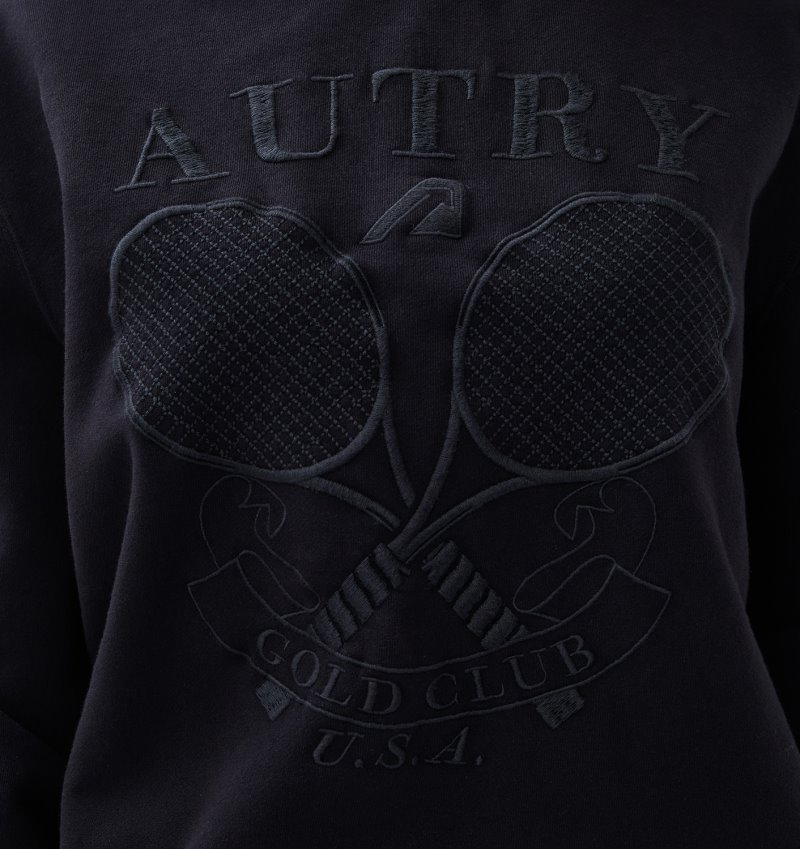 Autry Tennis Crew Neck Sweatshirts Damen Schwarz | MN47-5847K4