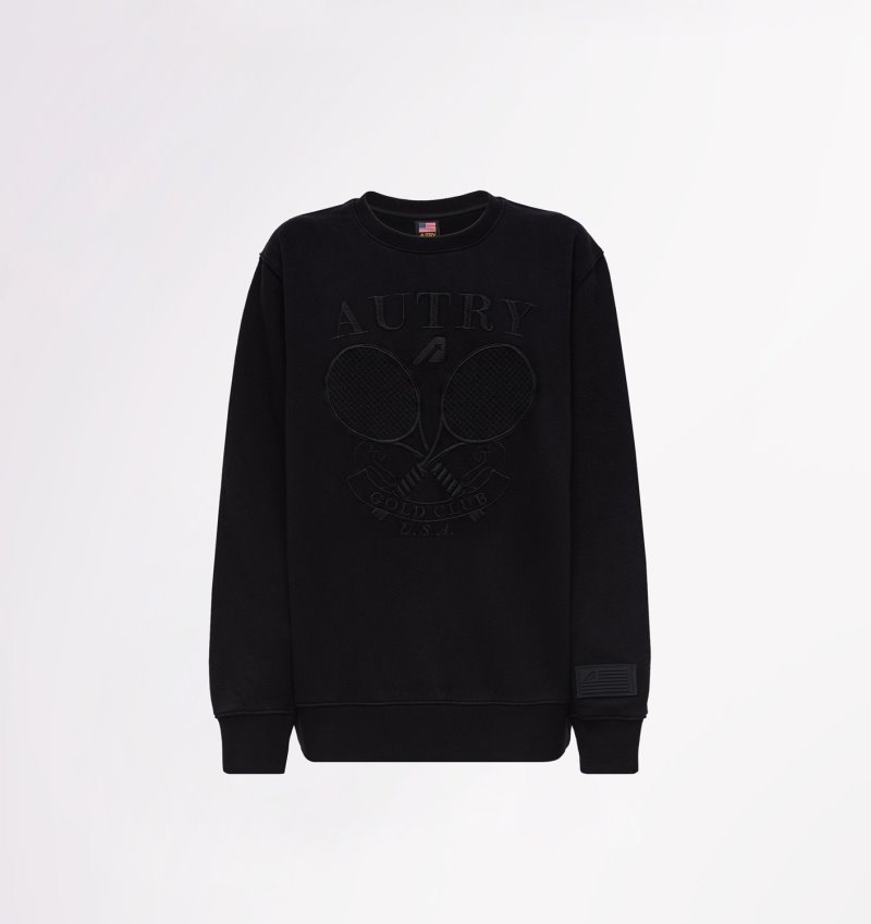 Autry Tennis Crew Neck Sweatshirts Damen Schwarz | MN47-5847K4